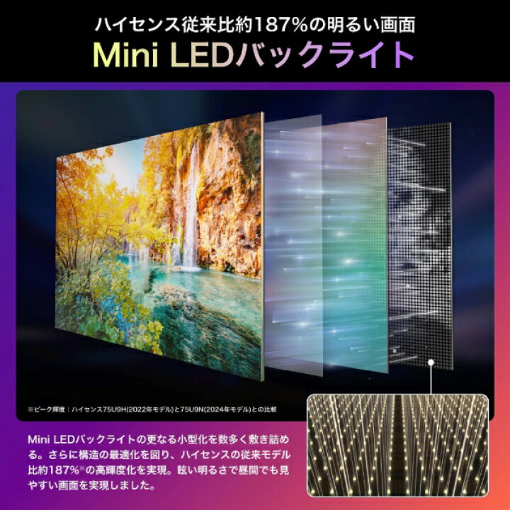楽天市場】液晶テレビ 【設置込み】 ハイセンス Hisense 75U9N U9N 