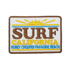 【アパレルスタッフセレクト】ワッペン アイロン SURF CALIFORNIA アメリカ アップリケ わっぺん アイロンで簡単貼り付け 1000円以上お買い上げでゆうパケット便送料無料