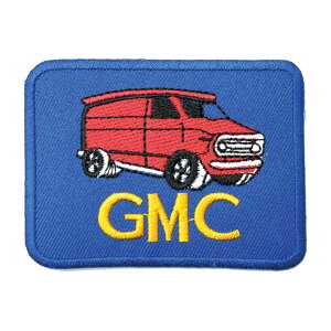 【アパレルスタッフセレクト】ワッペン アイロン GMC 車 トラック ロゴ エンブレム ブルー アップリケ わっぺん アイロンで簡単貼り付け 1000円以上お買い上げでゆうパケット便送料無料
