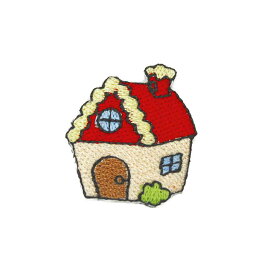 ワッペン アイロン ミニサイズ お家 ハウス ホーム 建物 かわいい アップリケ わっぺん 小さい アイロンで簡単貼り付け