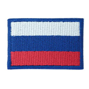ワッペン アイロン ロシア Russian モスクワ 露西亜 戦争反対 フラッグ 国旗 Flag Mサイズ アップリケ わっぺん wappen アイロンで簡単貼り付け