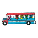 【アパレルスタッフセレクト】ワッペン アイロン DEAD BEAR BUS バス カラフル デッドベア アップリケ わっぺん wappenアイロンで簡単貼り付け 1000円以上お買い上げでゆうパケット便送料無料