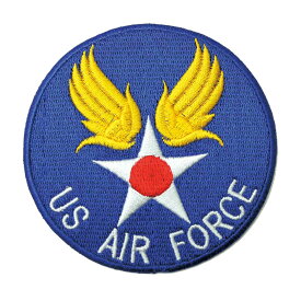 【アパレルスタッフセレクト】ワッペン アイロン US AIR FORCE ミリタリー 軍物 紋章 ブルー アップリケ わっぺん アイロンで簡単貼り付け 1000円以上お買い上げでゆうパケット便送料無料