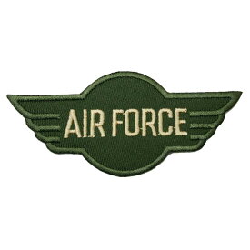 【アパレルスタッフセレクト】ワッペン アイロン AIR FORCE エアーフォース ミリタリー 紋章 アップリケ わっぺん アイロンで簡単貼り付け 1000円以上お買い上げでゆうパケット便送料無料