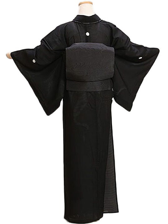 楽天市場】喪服 着物 夏用 夏物 絽黒紋付 絽着物 黒共絽帯 絽長襦袢 3 