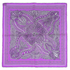 新着【中古】超美品 エルメス 2023年商品 Bandana 55 Le Jardin de la Maharani マハラニの庭 カレ55 バンダナ 定価37400円