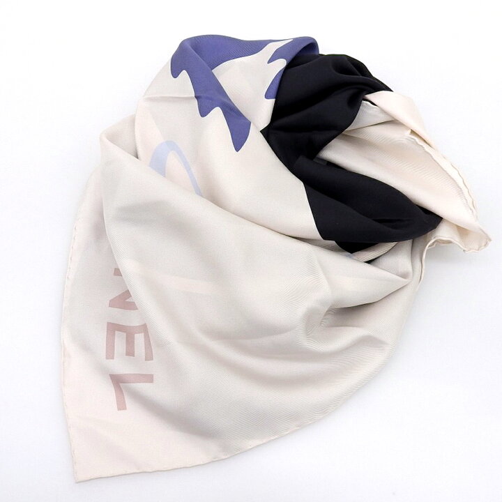 楽天市場】【中古】 タグ付未使用 シャネル CHANEL 現行品 CHL-SCARF2 