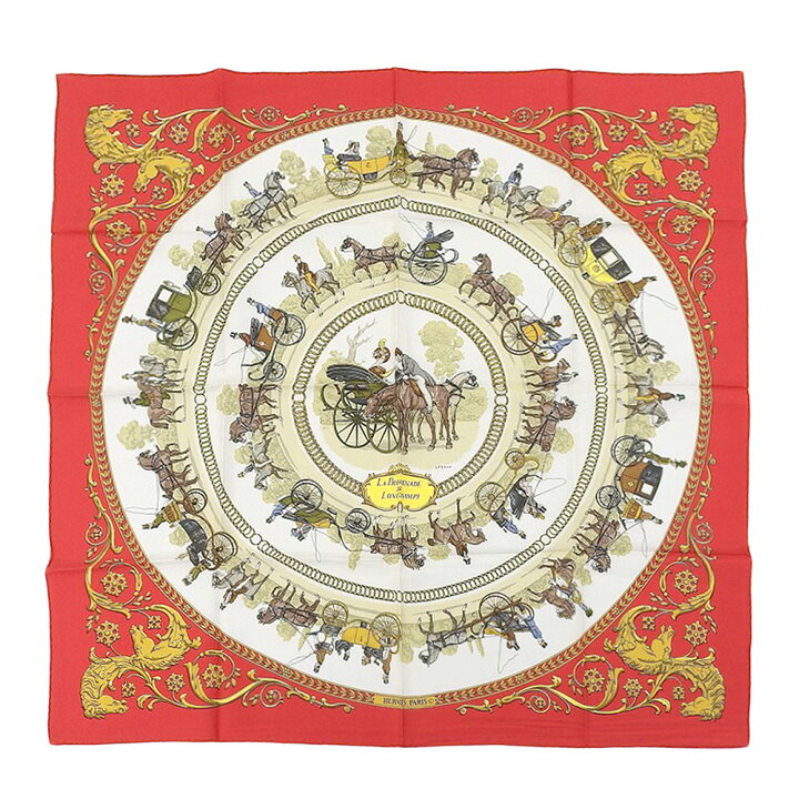 エルメス カレ90 LA PROMENADE DE LONGCHAMPS ロンシャンへの散歩  