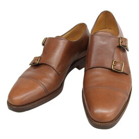 楽天スーパーセール！【中古】超美品 箱付 ジョンロブ JOHN LOBB WILLIAM ウィリアム レザー ダブルモンク シューズ 7 25.5-26 スチール付 茶 数回使用程 定価224400円