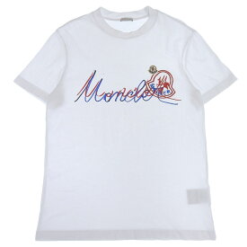 新着【中古】美品 モンクレール 2021年商品 フロントロゴ刺繍 チェストロゴワッペン オーバーサイズ Tシャツ M メンズ