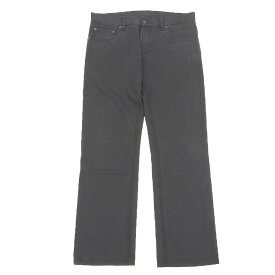 楽天スーパーセール！【中古】美品 プラダ PRADA 現行ロゴ TAPERED FIT オール ブラック デニム パンツ テーパード ジーンズ 32 ボタンフライ 黒 メンズ 数回使用程度