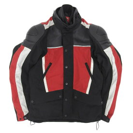 【中古】 美品 ドゥカティ Ducati ショルダー アーム プロテクター付 レーシング ジャケット スーツ メンズ 48 ライナー付