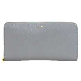 楽天スーパーセール！【中古】美品 セリーヌ CELINE 現行ロゴ カード12枚 フリーポケット2 ラウンドファスナー 長財布 レディース