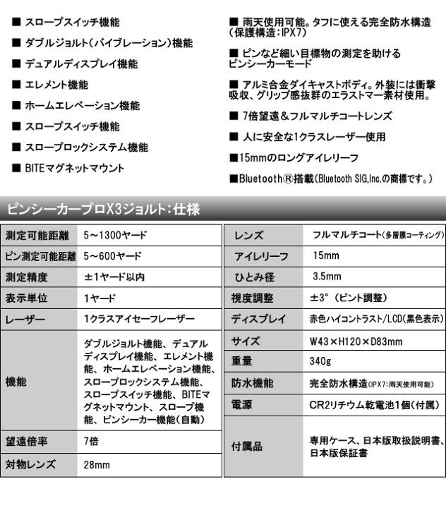 楽天市場】ブッシュネルゴルフ Bushnellgolf ピンシーカープロX3