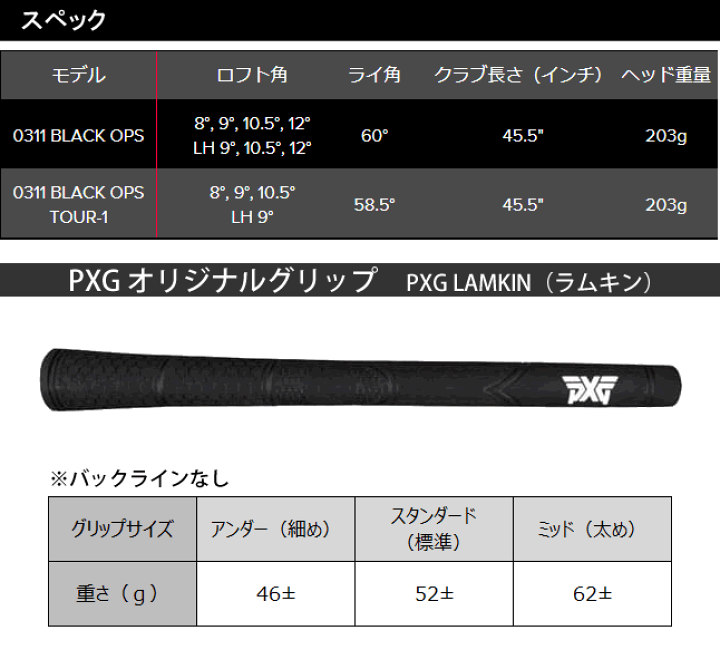 PXG BLACK OPS 9° 0311 ドライバー ヘッドカバー付き Black Ops Drivers | Breakthrough Technology | PXG Japan
