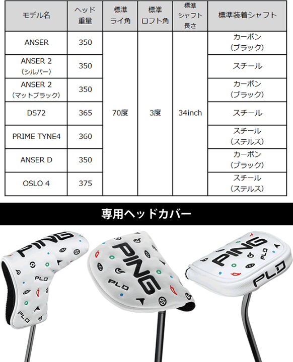 楽天市場】PING PLD パター アンサー2 ANSER2 ピン型パター 削り出し