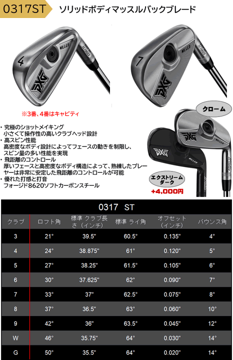 超歓迎された 楽天市場】PXG 0317T 6本セット アイアン 0317ST 0317CB クラブ