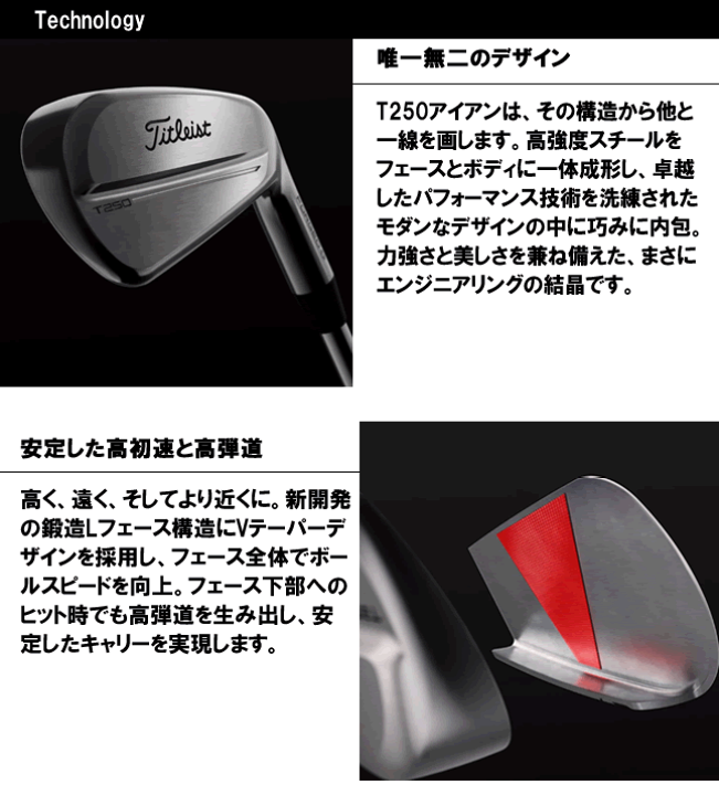 楽天市場】タイトリスト T250 アイアン6本セット(5-9番/P) N.S