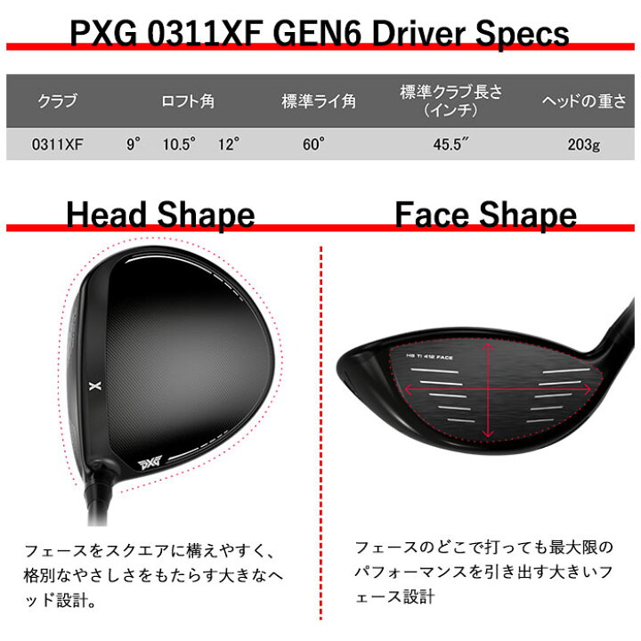 PXG0311XFドライバー （楽天市場】(カスタムクラブ) PXG 0311XF GEN6 