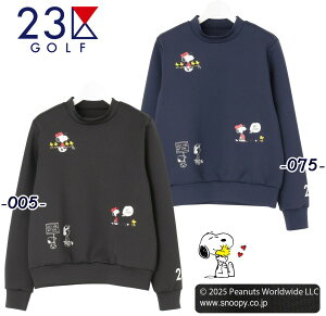 【PREMIUM SALE 30%OFF】【秋のゴルフ応援セール】23区GOLFレディース SNOOPY(スヌーピー)『PEANUTS』コラボプリントトレーナー【TOVLGM-0004】【23GW-SNOOPY】