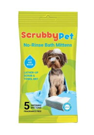 メール便可！泡の出るシャンプーミトン　5枚入り　ペット 犬 猫 動物 介護　ノーシャンプー　シャンプータオル　洗い流さないシャンプー　手袋シャンプー