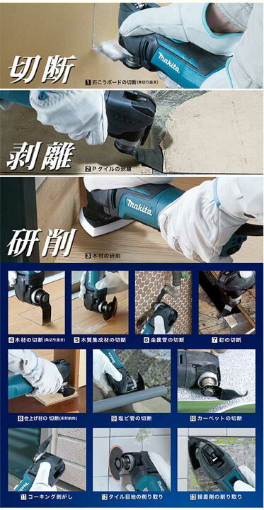 楽天市場】マキタ マルチツール 18V TM51DZ同等品 充電式 XMT03Z 電動 