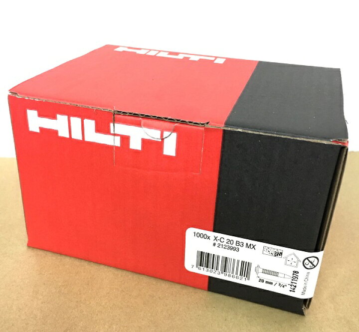楽天市場】HILTI ヒルティ BX 3用ピン (連発) X-C 20 B3 MX (1000本 