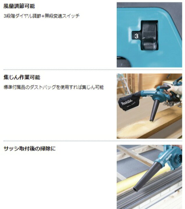 楽天市場】マキタ 14.4V ブロワ 2020年 最新モデル UB144DZ バッテリー 