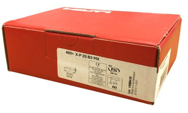 楽天市場】HILTI ヒルティ BX 3用ピン (連発) X-P 20 B3 MX (400本 