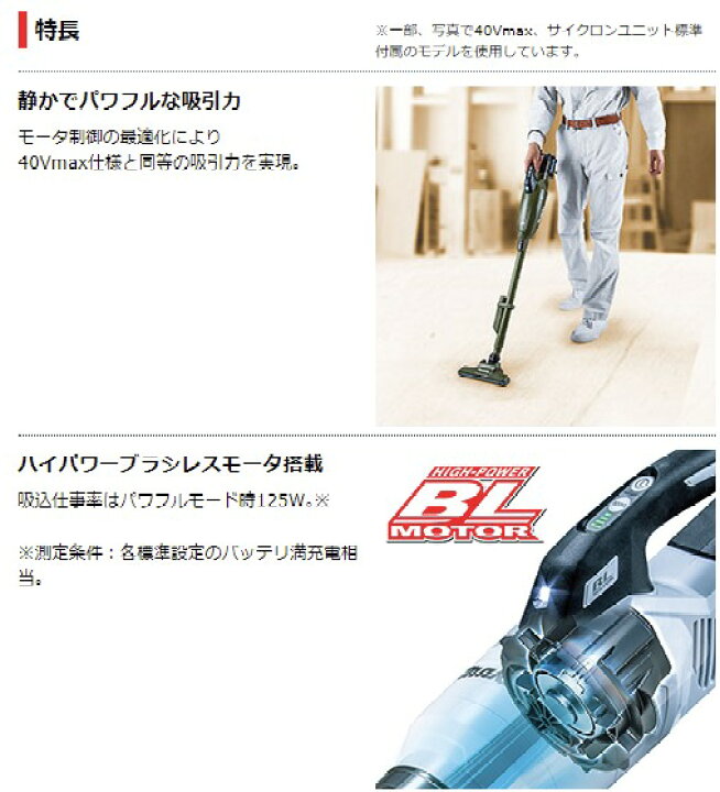 楽天市場】マキタ CL284FDZW コードレス掃除機 18V カプセル式 白 本体 