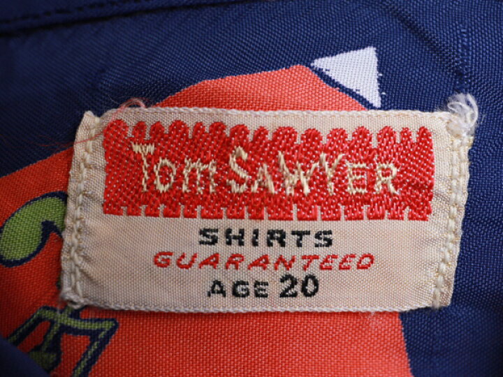 楽天市場】50s ☆ Tom Sawyer トムソーヤー 柄 レーヨン 開襟 長袖  