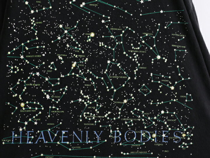 楽天市場】90s USA製 ☆ HEAVENLY BODIES 星座 総柄 両面 プリント 