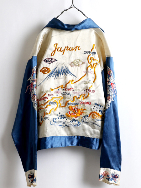 楽天市場】50's ☆ JAPAN 龍 刺繍 サテン スーベニア スカ シャツ