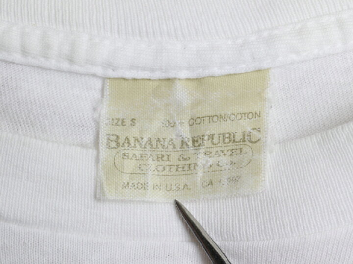 楽天市場】80's USA製 ☆ BANANA REPUBLIC SAFARI TRAVEL バナナリパブリック ポケット付き バック プリント 半袖 Tシャツ ( メンズ S ) 古着 ポケT| 【US古着】 中古 半袖Tシャツ プリントTシャツ アウトドア バナリパ 白 ホワイト サファリ ハンティング アメリカ製 ... 楽天市場】80's USA製 ☆ BANANA REPUBLIC SAFARI TRAVEL バナナリパブリック ポケット付き バック プリント 半袖 Tシャツ ( メンズ S ) 古着 ポケT| 【US古着】 中古 半袖Tシャツ プリントTシャツ アウトドア バナリパ 白 ホワイト サファリ ハンティング アメリカ製 ...