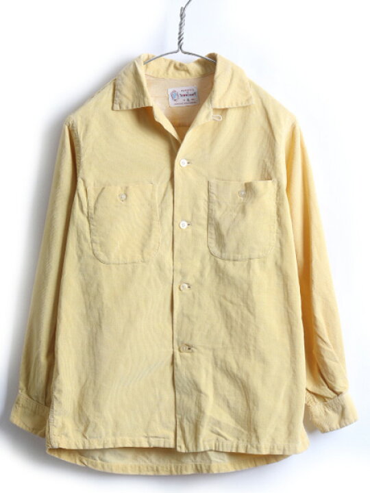 楽天市場】50s〜60s TOWNCRAFT Print Corduroy Open Collar Shirt 生成  