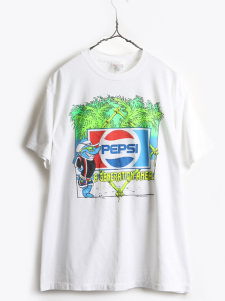 楽天市場】90's USA製 □ ペプシ コーラ ロゴ プリント 半袖 Tシャツ
