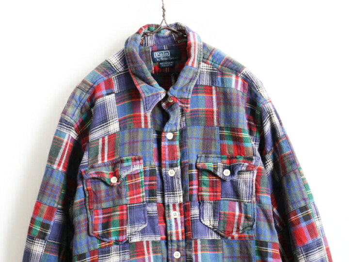 楽天市場】90s □ POLO ポロ ラルフローレン チェック パッチワーク 