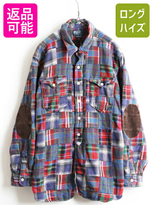 楽天市場】90s □ POLO ポロ ラルフローレン チェック パッチワーク 
