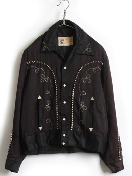 楽天市場】50s ビンテージ 人気 黒 ☆ CALIFORNIA 豪華 刺繍 ポケット  