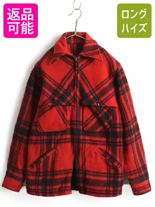 楽天市場】50s ビンテージ □ フルジップ チェック ウール ダブル 