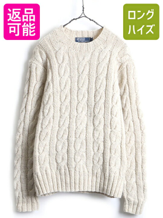 楽天市場】90s 手編み □ POLO ポロ ラルフローレン ウール リネン 