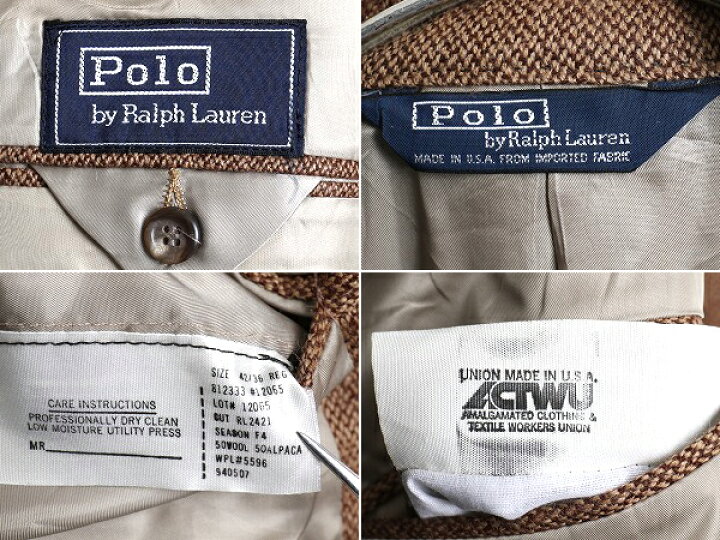 楽天市場】80s USA製 □ POLO ポロ ラルフローレン ダブルブレスト 
