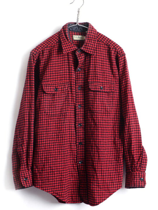 楽天市場】80s ビンテージ □ LLBEAN 2トーン ブロック チェック 長袖 