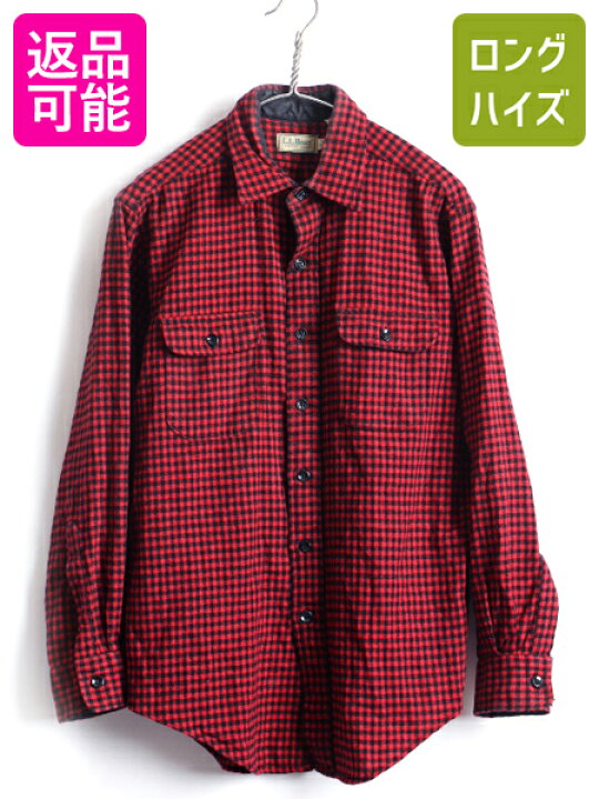 楽天市場】80s ビンテージ □ LLBEAN 2トーン ブロック チェック 長袖  