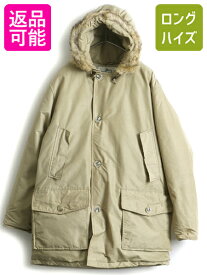 【6/1 24h限定 10%OFFクーポン&P3倍!】 70's USA製 ビンテージ ★ Woolrich ウールリッチ アークティック パーカー グース ダウン ジャケット ( メンズ 男性 M ) 古着 ベージュ | 【USA古着】【古着】中古 ダウンジャケット 70年代 アメリカ製 ジャンパー アウター アウトド