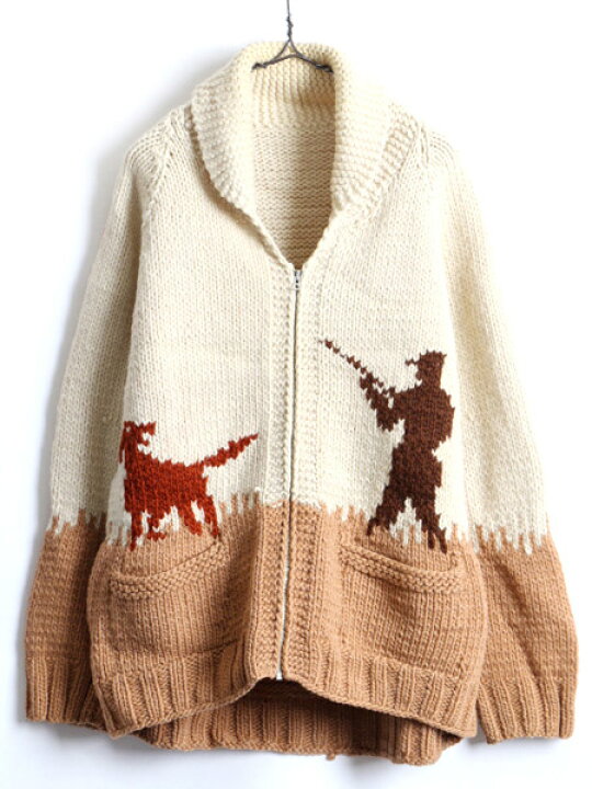 60s VINTAGE グッドデザインカウチンニット
