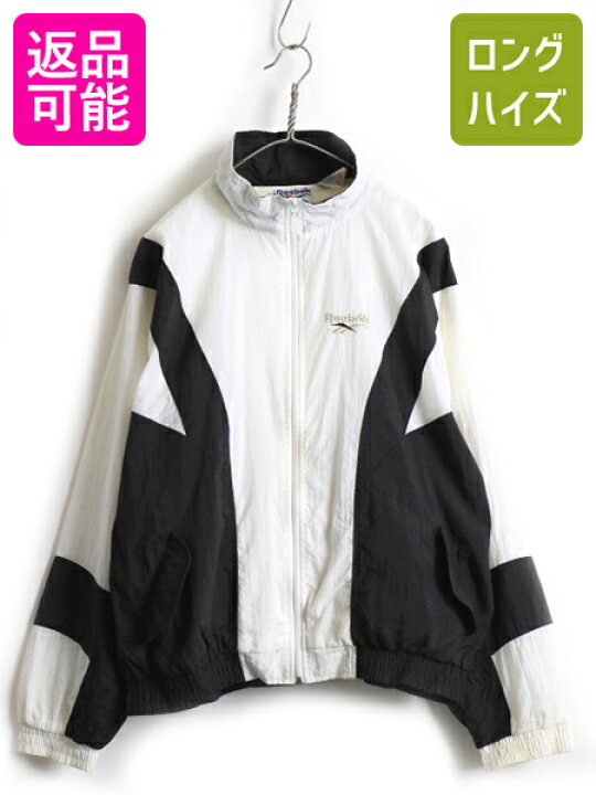 楽天市場 90s 大きいサイズ Xl Reebok リーボック ライナー付き フルジップ ナイロン ジャケット 男性 メンズ 古着 ジャンパー 黒 白 2トーン アウター ナイロンジャケット ウィンドブレーカー 2トーン ブラック ホワイト モノトーン オーバーサイズ ビッグ