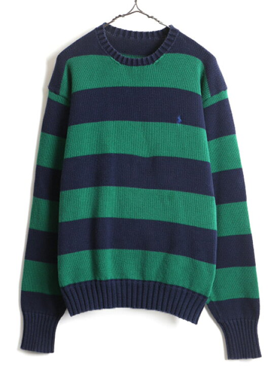 楽天市場】90s □ POLO ポロ ラルフローレン クルーネック 2トーン  