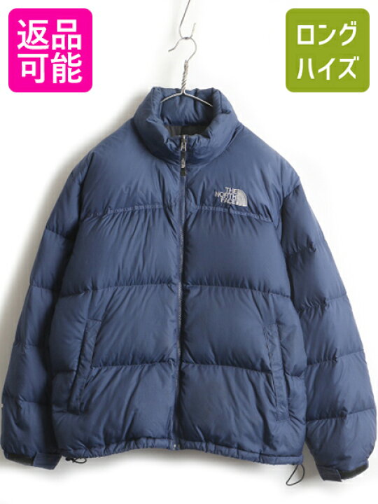 楽天市場 大きいサイズ Xl ノースフェイス ヌプシ フルジップ 700フィル ダウン ジャケット メンズ 古着 The North Face Nuptse ネイビー 中古 アウトドア ジャンパー ブルゾン ダウンジャケット ナイロンジャケット 紺 ワンポイント 刺繍ロゴ 2トーン 男性