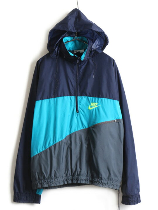 楽天市場】90s 初期 銀タグ □ NIKE ナイキ 収納フード ハーフジップ  